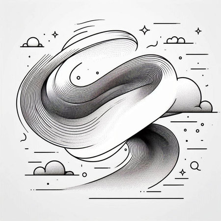 Abstract 3D wavy lines on white background. Vector illustration.