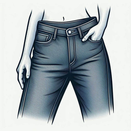 Women's buttocks in jeans. Vector illustration of a female body.の写真素材