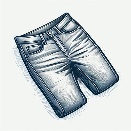 Sketch of men's pants. Vector illustration in sketch style.の写真素材
