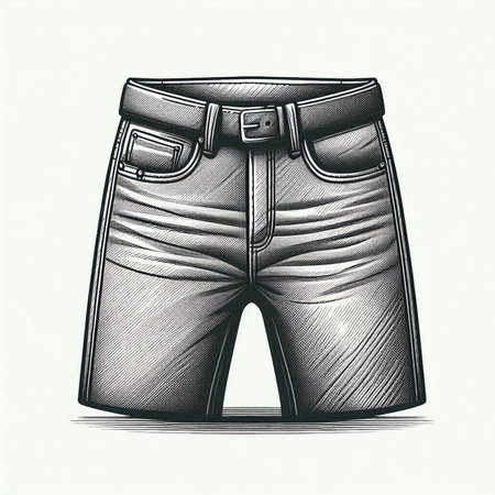 Men's sports shorts. Vector illustration of men's sports shorts.の写真素材