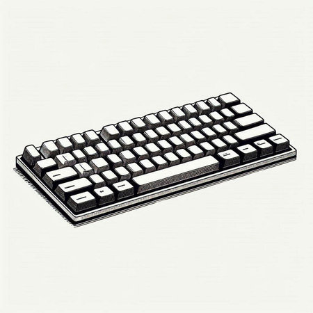 keyboard on the white background, vector illustration eps 10.