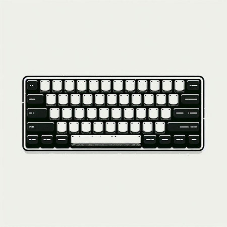 Computer keyboard isolated on white background. Vector illustration. Eps 10.