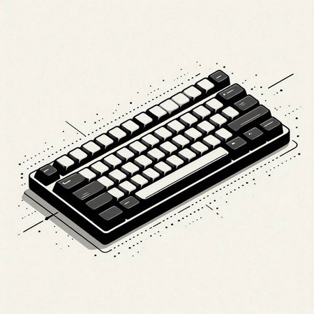 Keyboard on a light background. Vector illustration. Eps 10.
