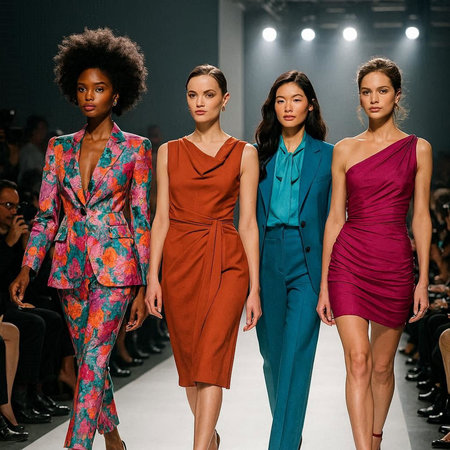 Models walk the runway during the Chanel show as part of the Paris Fashion Week Womenswear...