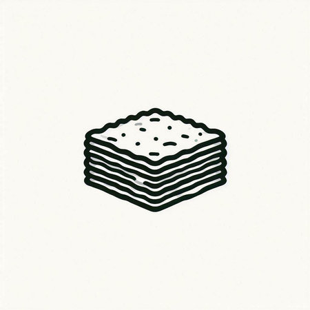 Crispy crackers. Hand drawn vector illustration in sketch style.の写真素材