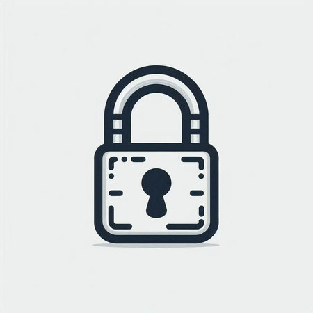 Padlock icon. Security symbol. Flat design. Vector illustration.