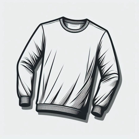Men's sweater. Vector illustration of a sweater isolated on a white background.