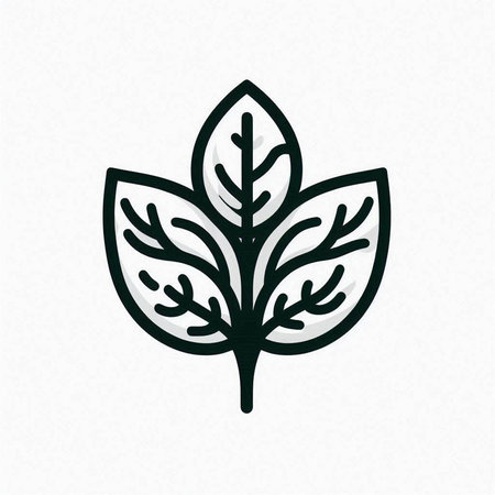 Leaf icon. Vector illustration. Green leaf on white background.