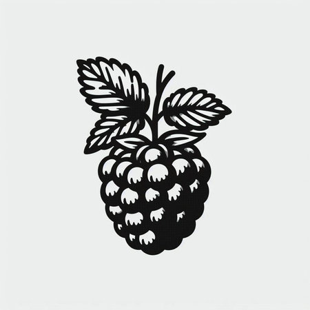 Blackberry. Hand drawn illustration on a white background. Vector.
