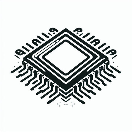 Circuit board vector logo design template. Technology and engineering concept.