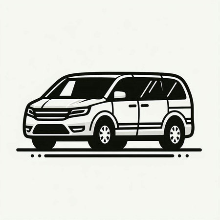 Black and white vector illustration of a sprig of mimosa.の写真素材