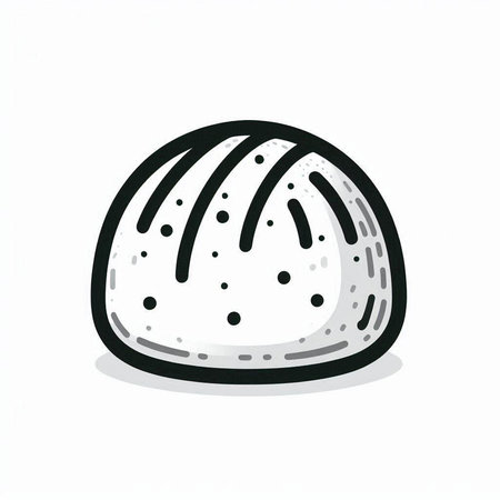 Bread icon isolated on white background. Vector illustration. Eps 10.