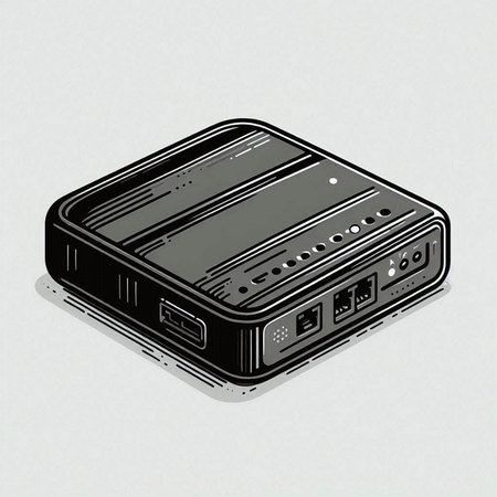 Videogame console on a white background. Vector illustration.