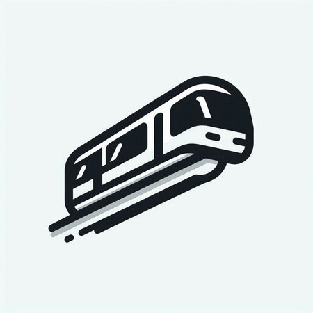 Train icon. Tram symbol. Vector illustration. Eps 10.