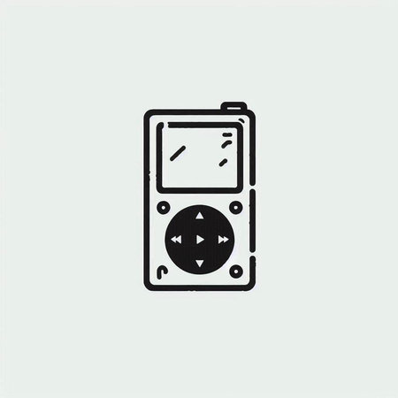 MP3 player icon, vector illustration. Flat design style EPS 10
