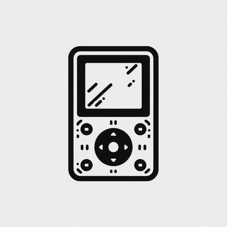 Remote control icon in trendy flat style isolated on grey background. Vector illustration.