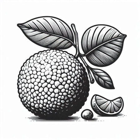 Lime fruit engraving vector illustration. Scratch board imitation. Black and white hand drawn image.