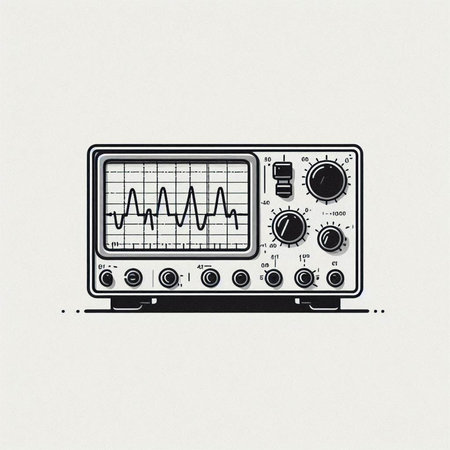 Electrocardiogram on a white background. Hand drawn illustration.の写真素材