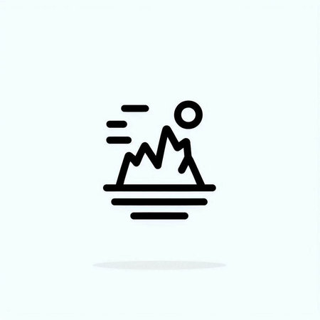 Mountain icon. Flat design style modern vector illustration concept icon.