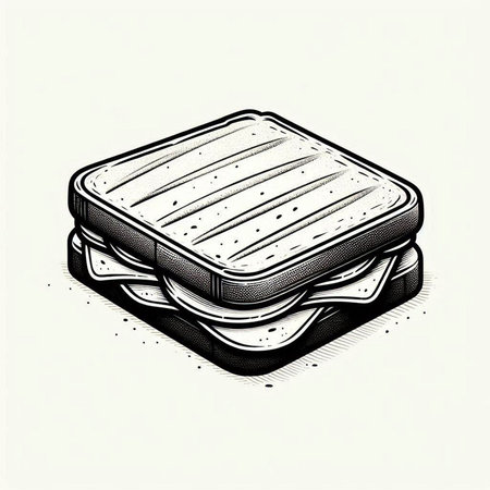 Sandwich. Vintage engraving illustration for web or print.の写真素材