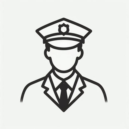 Policeman icon, police officer vector illustration, police symbol.