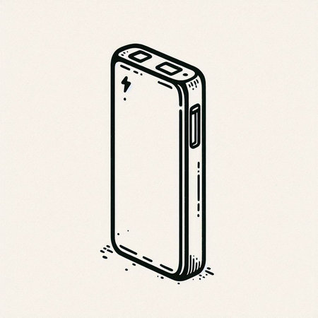 Smartphone, mobile phone hand drawn illustration. Vintage sketch style.
