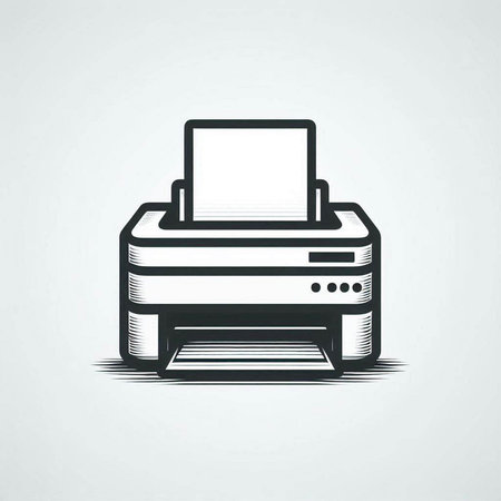 Printer icon, print symbol, vector illustration eps 10.