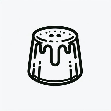 Cake vector icon. Hand drawn illustration of cake vector icon.