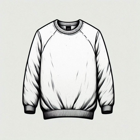 Sweater. Hand drawn sketch. Vector illustration on a white background.