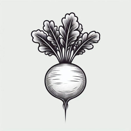 Beetroot vector engraving illustration. Isolated on white background.