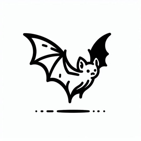 Bat icon isolated on white background. Vector illustration. Eps 10.
