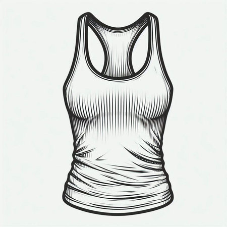 Women's tank top. Vector illustration of a female tank top.の写真素材