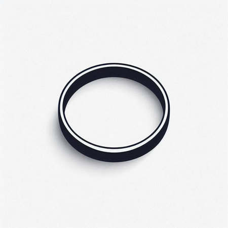 Illustration of a ring icon isolated on a white background - 3d render