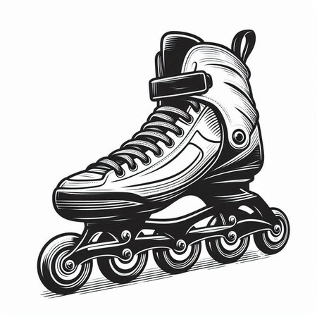 Roller skates isolated on a white background. Vector illustration.