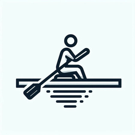Kayak icon, vector illustration. Flat design style eps 10