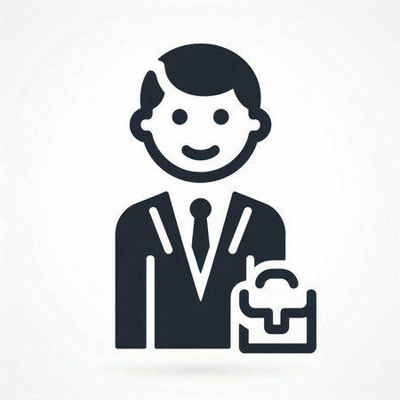 Businessman icon. Businessman icon. Vector illustration. Eps 10の写真素材