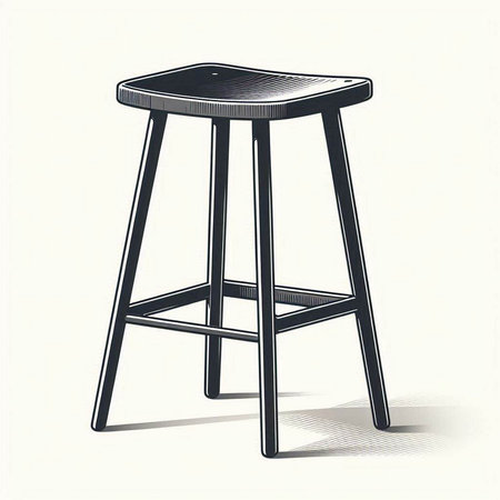Bar stool on a white background. Vector illustration of a bar stool.
