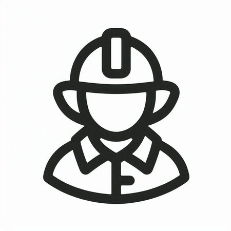 Fireman vector illustration. Hand drawn fireman vector illustration. Fireman icon.