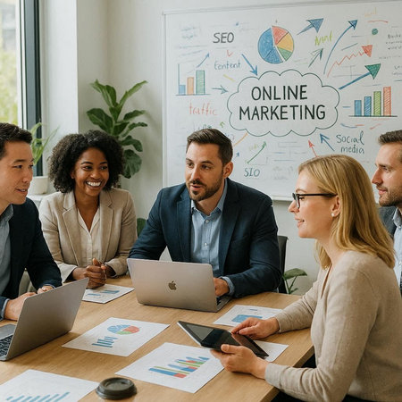 Group of business people working together in the office. Business concept.
