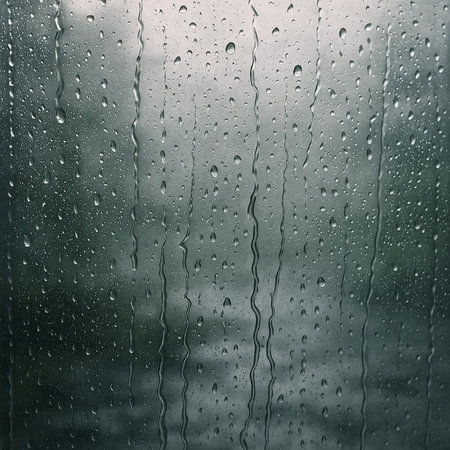 Rain drops on the window. Raindrops on the glass. Rainy weather.