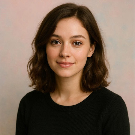 Portrait of a beautiful young brunette woman in a black sweater