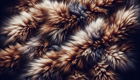 Fur texture background. Mink fur background. 3d rendering