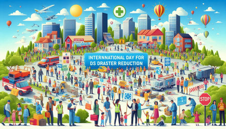 International Day of Persons with Disabilities in the city. Vector illustration