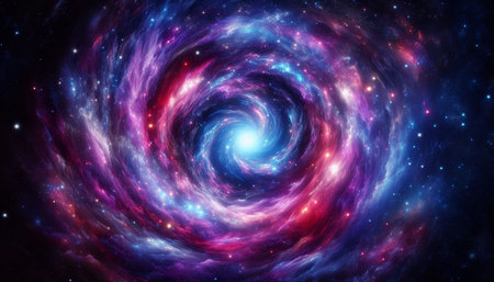 Galaxy in deep space, computer generated abstract background, 3D rendering