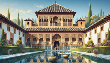 Alhambra palace in Granada, Andalusia, Spain