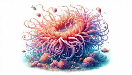 cancer cell made in 3d software, abstract colorful background, computer generated images