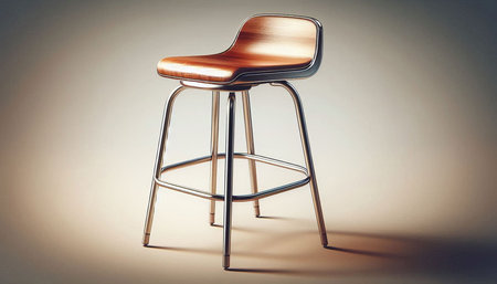 Stylish modern bar stool on a beige background. Studio shot.