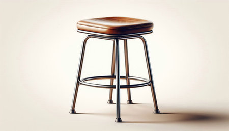 Modern bar stool on a light background. 3d render illustration.