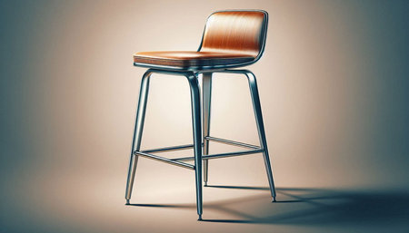 Modern chair on a gray background. 3d rendering, toned image