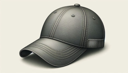 Baseball cap isolated on a white background. 3d rendering.